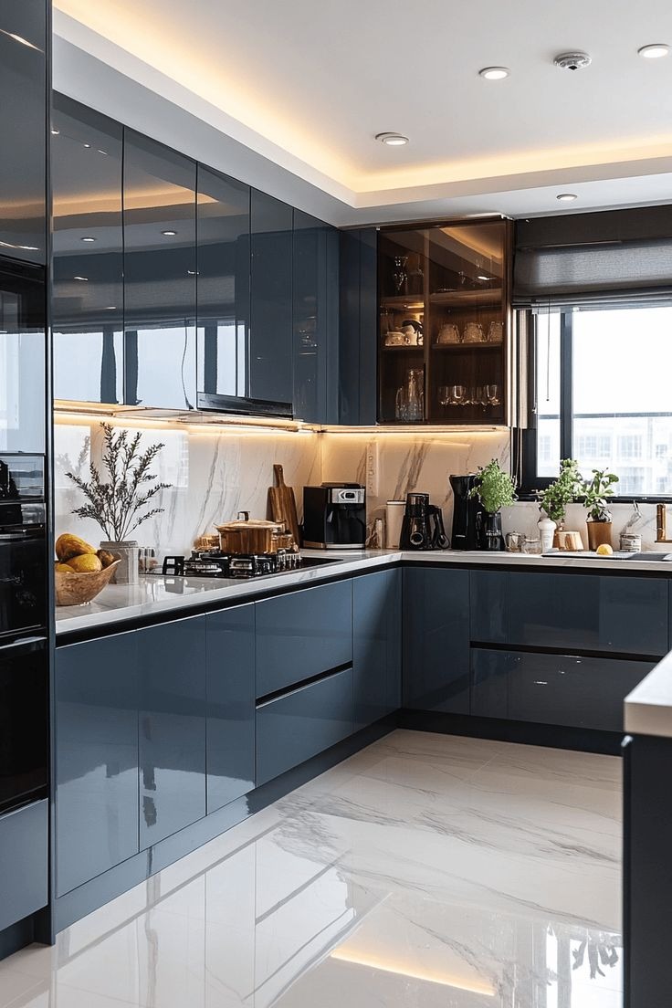 Superior range acrylic finish modular kitchen, Kraftline